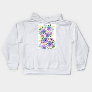 purple flowers Kids Hoodie